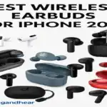 Top 5 best budget earbuds for iPhone 2025 including EarFun, TOZO, JLab, Soundcore, and SoundPEATS displayed with charging cases – PlugAndHear