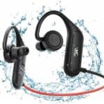 Bone conduction waterproof earbuds for swimming and shower, perfect for underwater use and shower listening in 2025