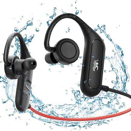 Bone conduction waterproof earbuds for swimming and shower, perfect for underwater use and shower listening in 2025